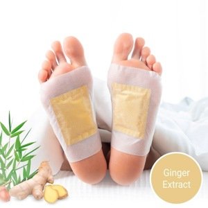 Detoxikační náplasti na nohy se zázvorem (10 kusů) - mírně poškozená krabice