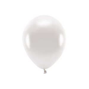 ECO30M-070-10 Party Deco Eko metalizované balóny - Biele 30cm, 10ks 070