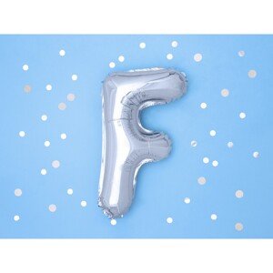 FB2M-F-018 Party Deco Fóliový balón - stříbrný - písmeno, 35 cm F