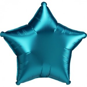 Balónek fóliový Hvězda saténová Aqua 48 cm