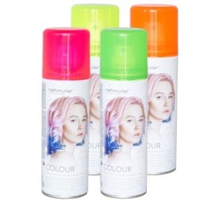 Neonový sprej na vlasy, Růžový 100 ml