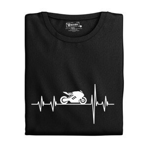 Dámské tričko s potiskem "Srdeční tep Silniční motorka"