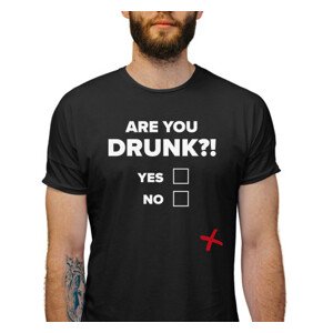 Pánské tričko s potiskem "Are you drunk?!"