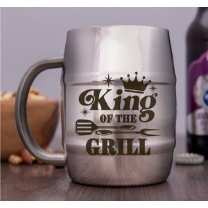 Nerezový chladicí pivní "půllitr" King of the grill 400ml - lesklý
