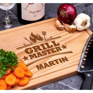 Kuchyňské prkénko dřevěné - obdelník Grill master se jménem